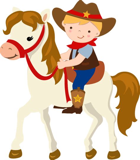 Transparent Cowboy Clipart For Kids - Horse Cowboy Clip Art - Png Download - Full Size Clipart ...