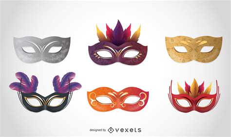 Carnival Masks Collection Vector Download