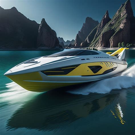 Premium AI Image | Luxury super speed boat with modern design on ocean ...