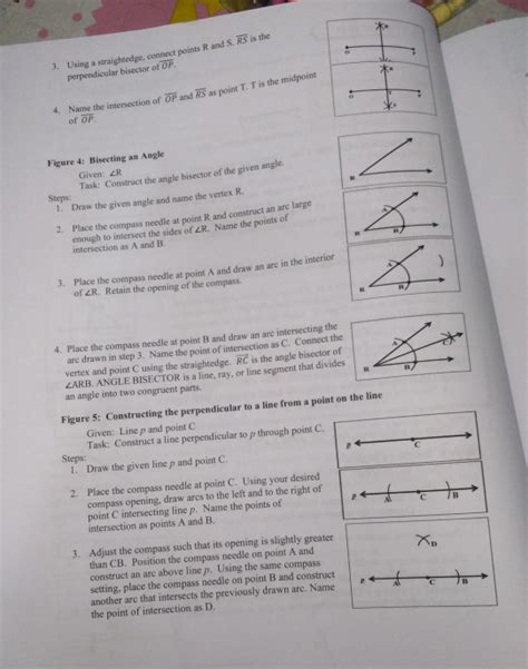 Solved: 3. Using a straightedge, connect points R and S. R5 is the perpendicular bisector of ove ...