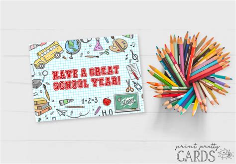 Free Printable Back to School Cards | Print Pretty Cards