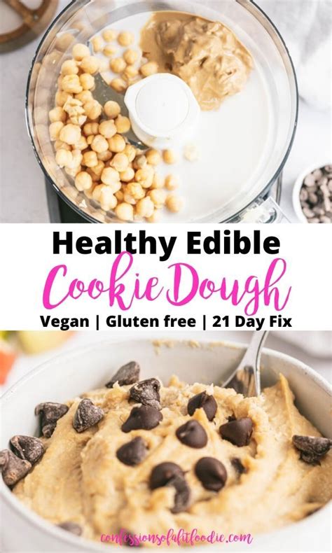 This Healthy Edible Cookie Dough recipe is a protein and fiber packed treat … | Healthy edible ...