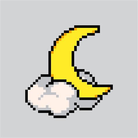 Pixel art illustration moon. Pixelated moon. shiny moon pixelated for ...