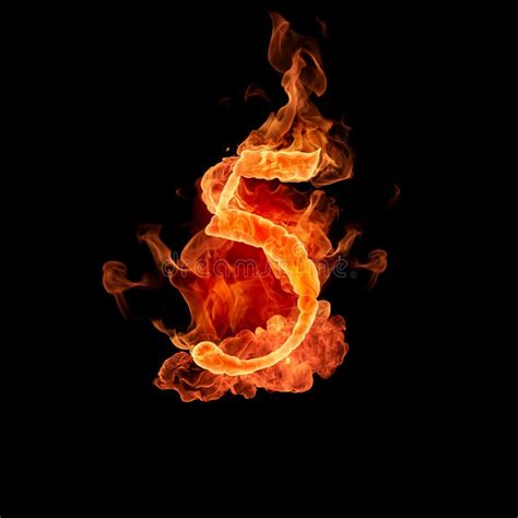 Burning Number 5 Royalty Free Stock Photos - Image: 4108958