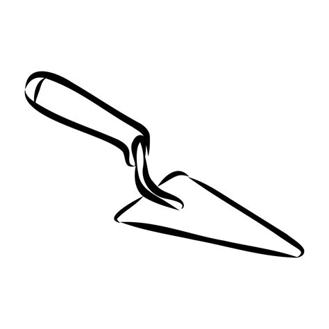 construction trowel vector sketch 8686880 Vector Art at Vecteezy