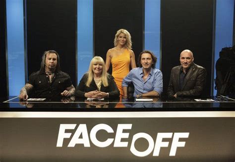 The host and judges for Face Off: Season 3. McKenzie Westmore, Glenn Hetrick, Ve Neill, Patrick ...