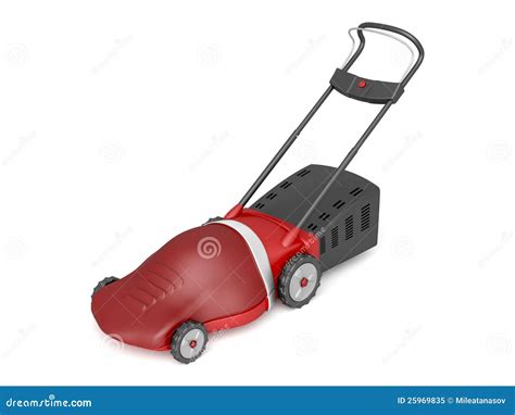 Red Electric Lawn Mower Royalty Free Stock Photo - Image: 25969835