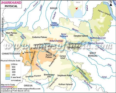 Jharkhand Physical Map