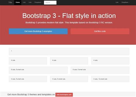 Bootstrap 3 RC examples and templates (Example)