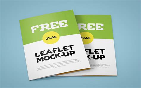 2 x A5 Leaflet Mockup Set - Mockup World