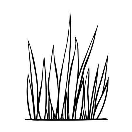 Grass Clipart Black And White Outline