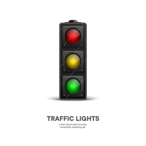 Premium Vector | Vector banner with 3d realistic detailed road traffic lights isolated on white ...