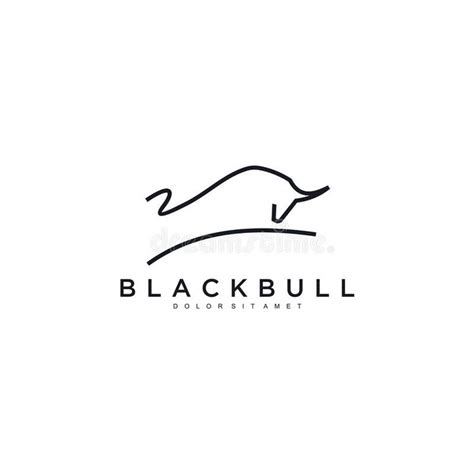 Bull Line Art Logo Vector Icon