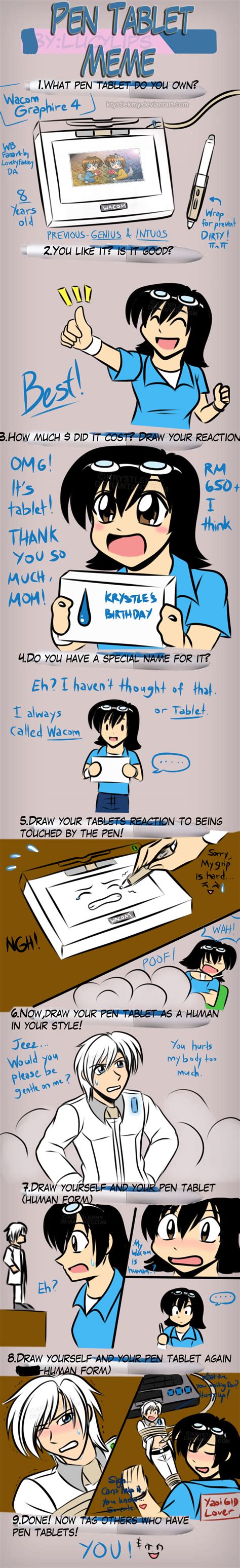 Pen Tablet Meme - Wacom Graphire 4 by krystlekmy on DeviantArt