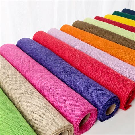 13 Colors Burlap Fabric Ribbon Roll DIY Sewing Craft Tablecloth Home Decor Relia #scorpio2001au ...