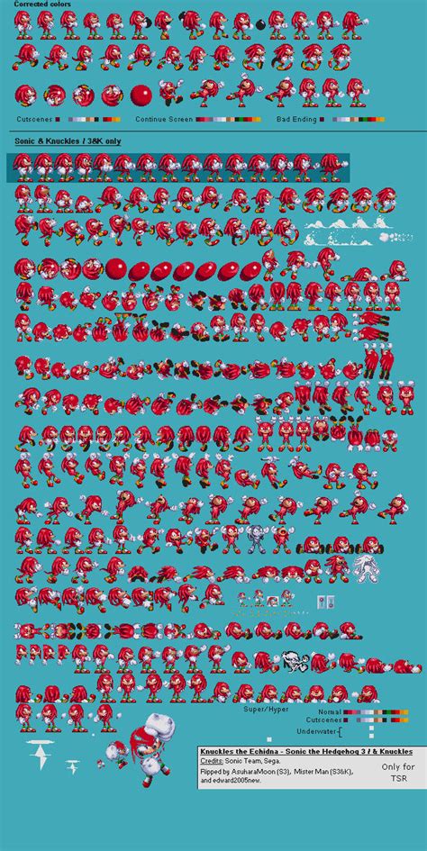 Sonic 3 Prototype Knuckles Sprite Sheet WIP by Abbysek on DeviantArt