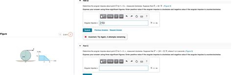 Solved Part B Determine the angular impulse about point O | Chegg.com