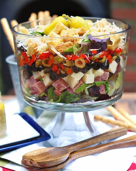 Layered Muffuletta Salad - Southern Discourse