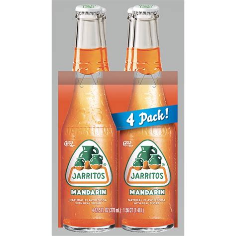 Jarritos Mandarin Soda, 12.5 fl oz (370 ml), 4 Count - Walmart.com - Walmart.com