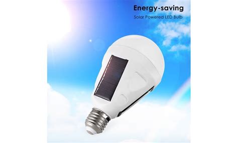 12W Solar Powered LED Bulb- 3 Pack | Groupon