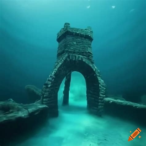 Underwater medieval defensive tower on Craiyon