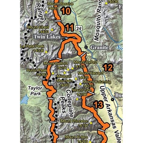 18"x24" Colorado Trail Poster Map - Colorado Trail Foundation