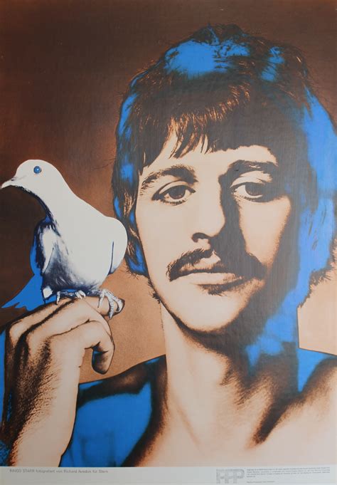 "Ringo STARR (BEATLES)" Affiche originale entoilée / Offset-photo de Richard AVEDON pour STERN ...