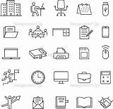 ベクターのオフィスに関する線画アイコンセット 254478299｜毎月1点無料（フリー）のストックフォト イメージマート sketch template