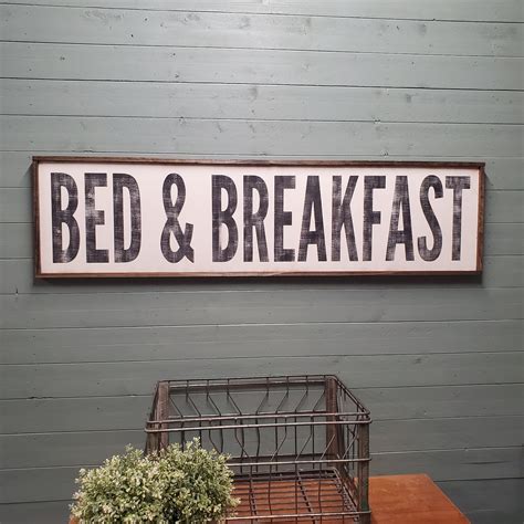 Vintage Wood Sign Bed and Breakfast Sign Large Custom Sign - Etsy