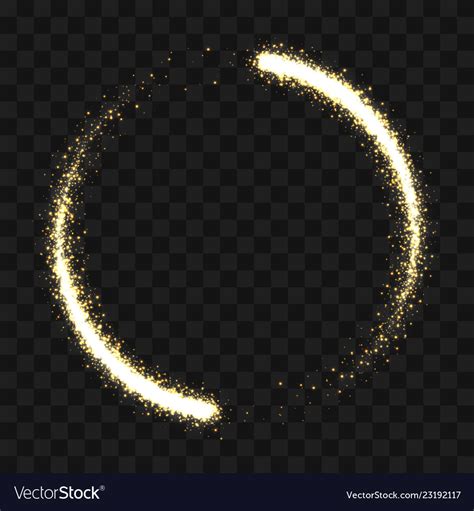 Gold sparkling glitter circle light particles Vector Image