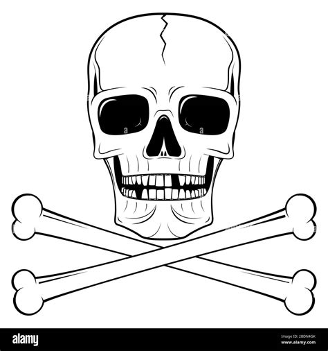 Skull illustration - pirate flag Stock Photo - Alamy