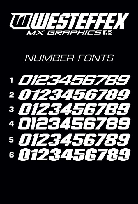 Motocross Race Number Font Download - ginform