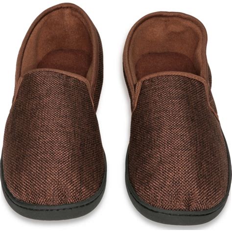 DeluxeComfort.com Deluxe Comfort Mens Memory Foam Slipper, Size 9-10 - Suede Vamp Checkered ...