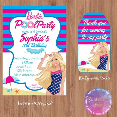 Get Barbie Pool Party Invitations Pictures | US Invitation Template