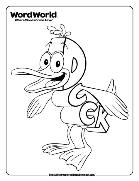 WordWorld 1: Free Disney Coloring Sheets | Learn To Coloring