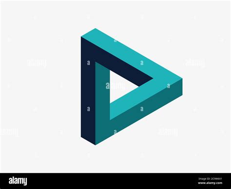 Logo design element, isometric drawing, Impossible shape, 3D illustration Stock Photo - Alamy