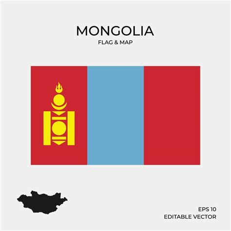 Mongolia flag and map 2046101 Vector Art at Vecteezy