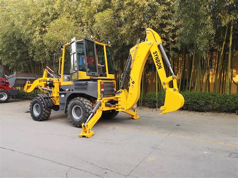 SYNBON 2020 New Mini backhoe tractor , Agricultural mini loader small excavator Towable Backhoe ...