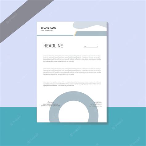 Premium Vector | Abstract letterhead design template