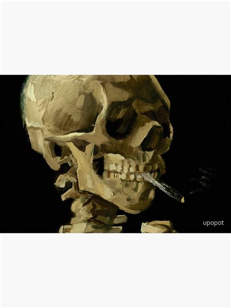 "Vincent van Gogh - Skull of a skeleton with Burning Cigarette" Mask by upopot | Redbubble