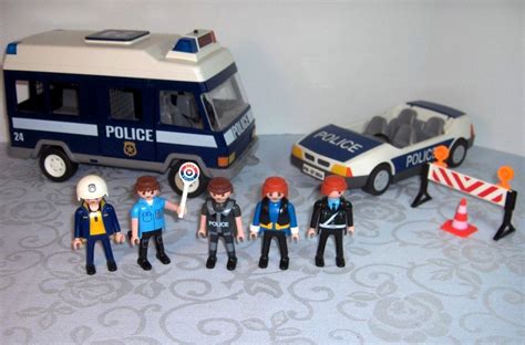 Playmobil Police Emergency Van flashing lights cruiser car officer lot ...