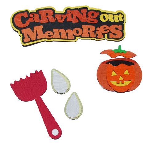 Carving Out Memories 2.5 X 8 Title, Pumpkin, Seeds, Carving Spoon 5-piece Set Fully-assembled ...