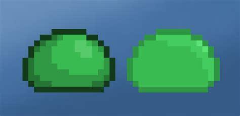 remaking Terraria sprites until journeys end part 1: green slime : Terraria