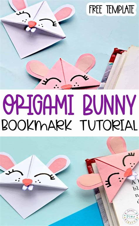 Bunny Themed Origami Corner Bookmark | Manualidades, Manualidades ...