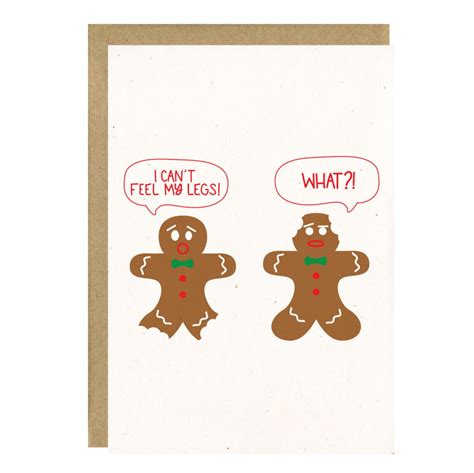 Funny Holiday Card Gingerbread Man Card Funny Christmas | Etsy Christmas Card Puns, Funny ...