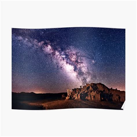 "Bisti Badlands Night Sky" Poster by ArtOLena | Redbubble