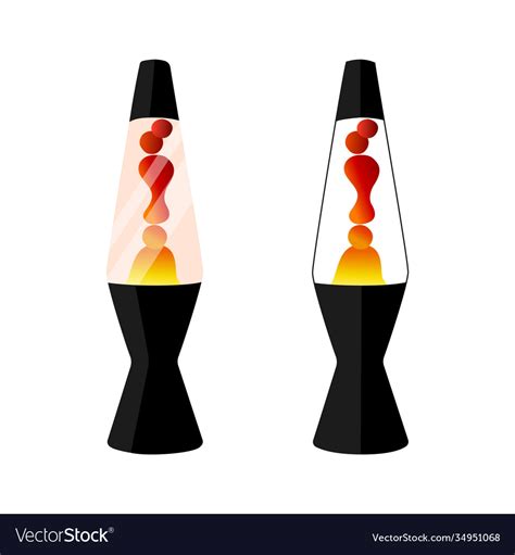 Red lava lamp with liquid gradient concept 70s Vector Image