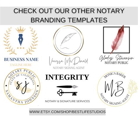 Notary Public Logo PreMade DIY Logo Template Crown and Pen | Etsy