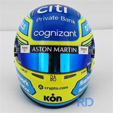 Fernando Alonso 2023 - 1:2 Scale Bell F1 Mini Helmet | RacingDirect.com