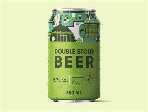 Beer Can Design Green | Beer can, Beer packaging, Stout beer